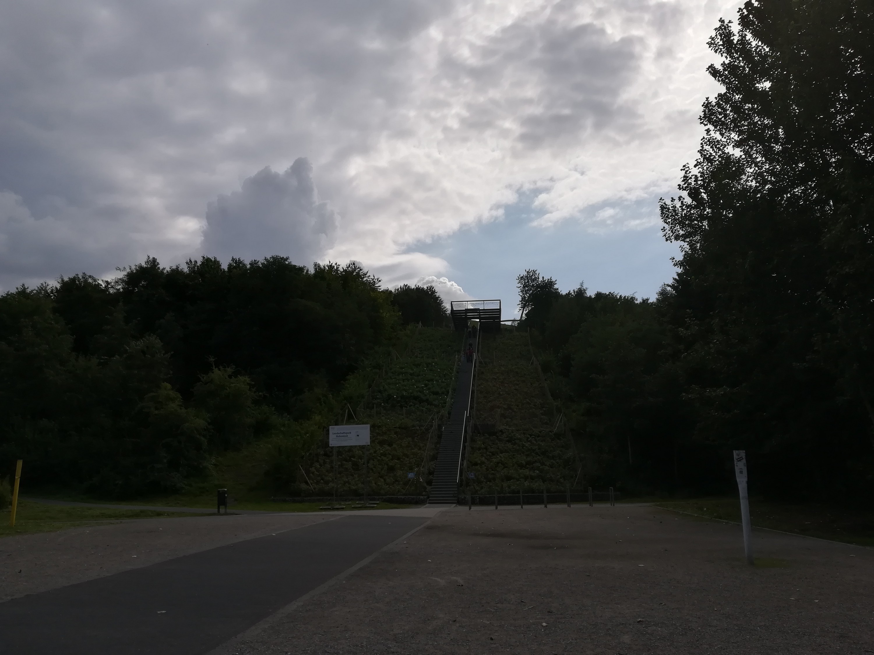 Hier ging es in Herten auf die Halde hoch