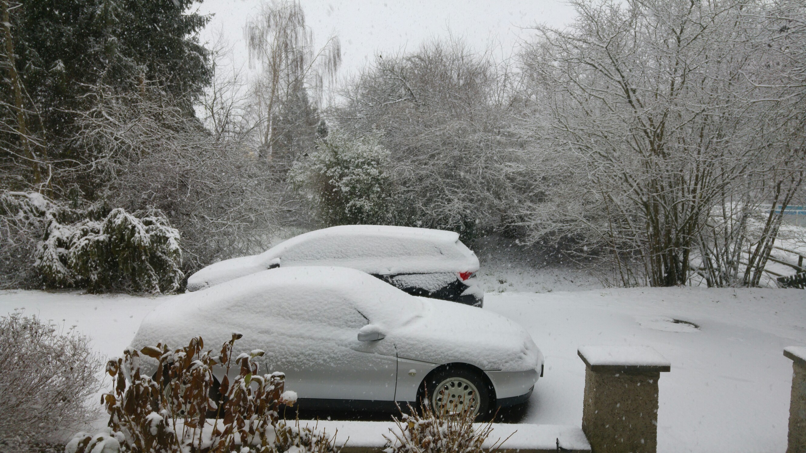 Der Schneefall wird immer heftiger
