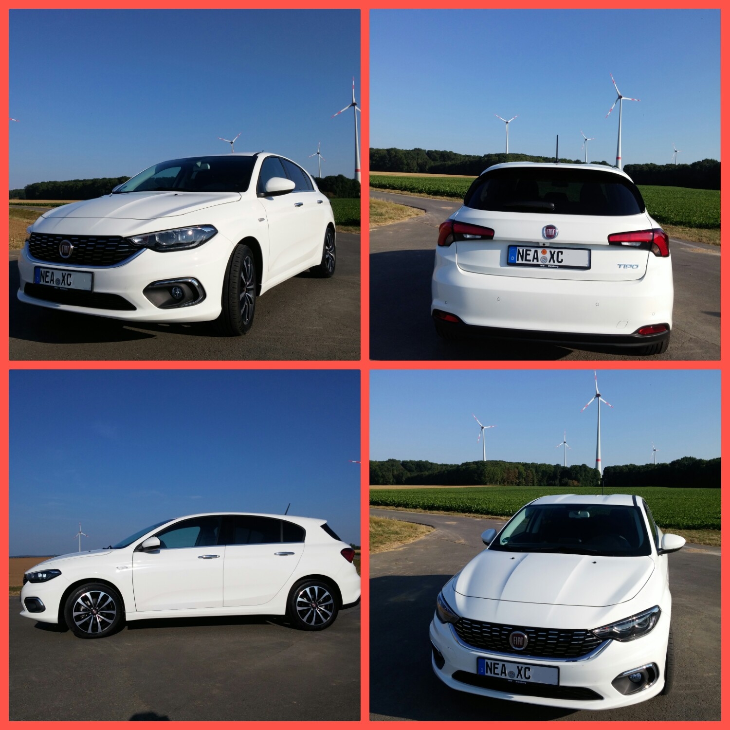 Unser gelato-weißer Hatchback.