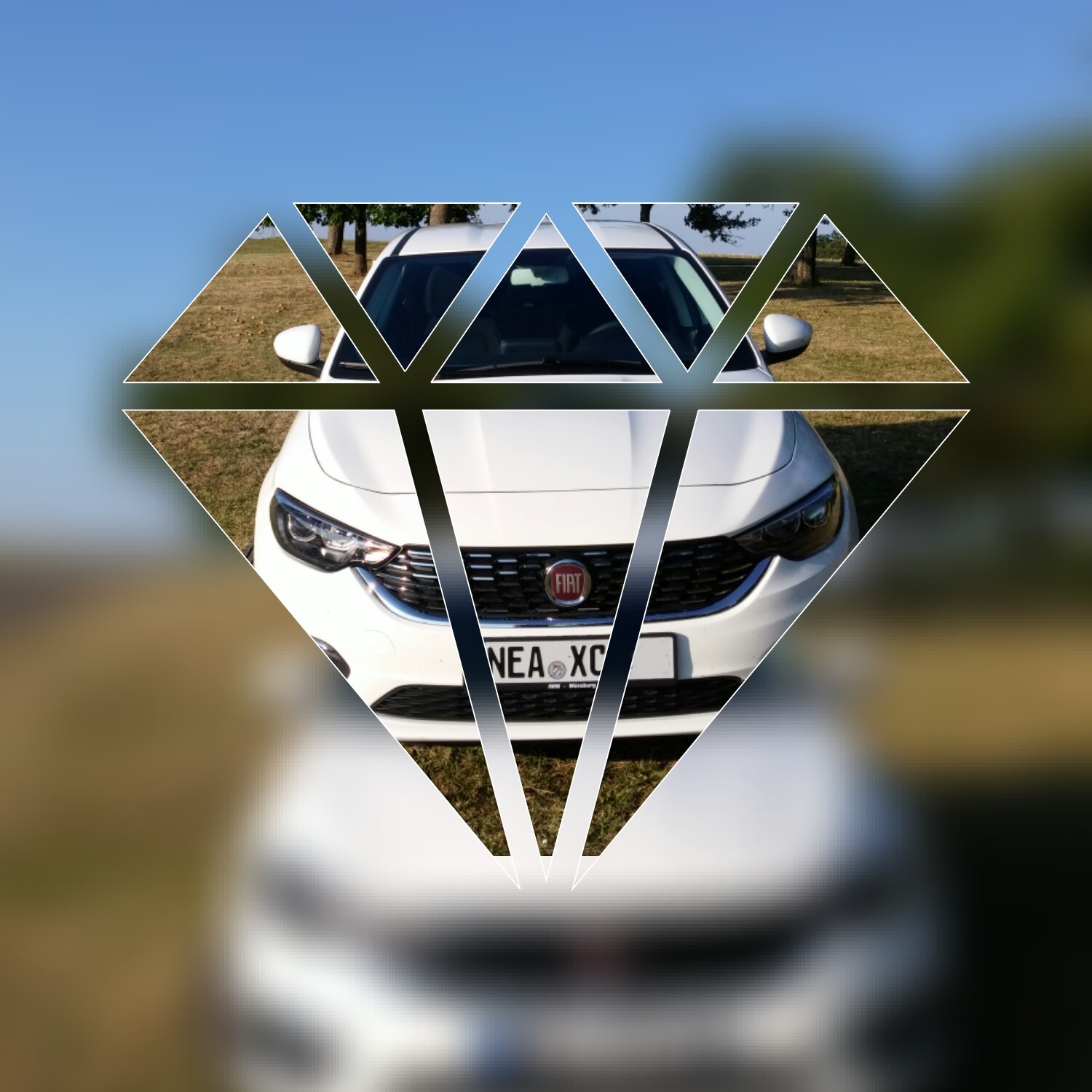 Unser gelato-weißer Hatchback.