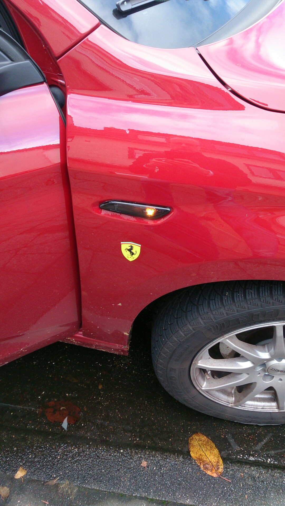 Schwarzer Blinker blinkt