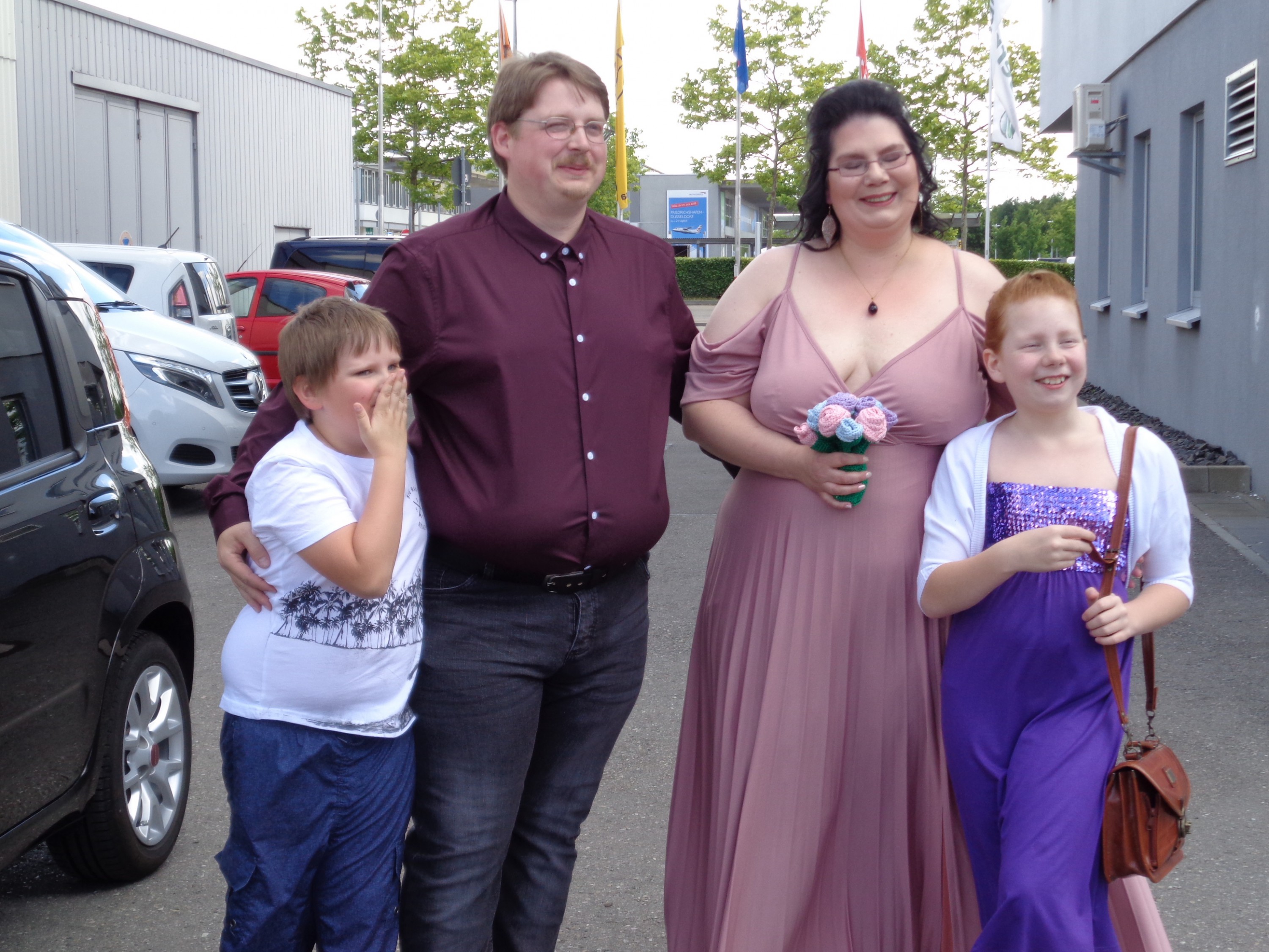 Vor der Abfahrt zum Standesamt