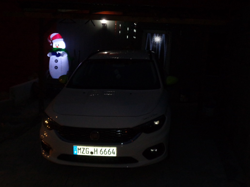 Hugo, der Schneemann passt auf