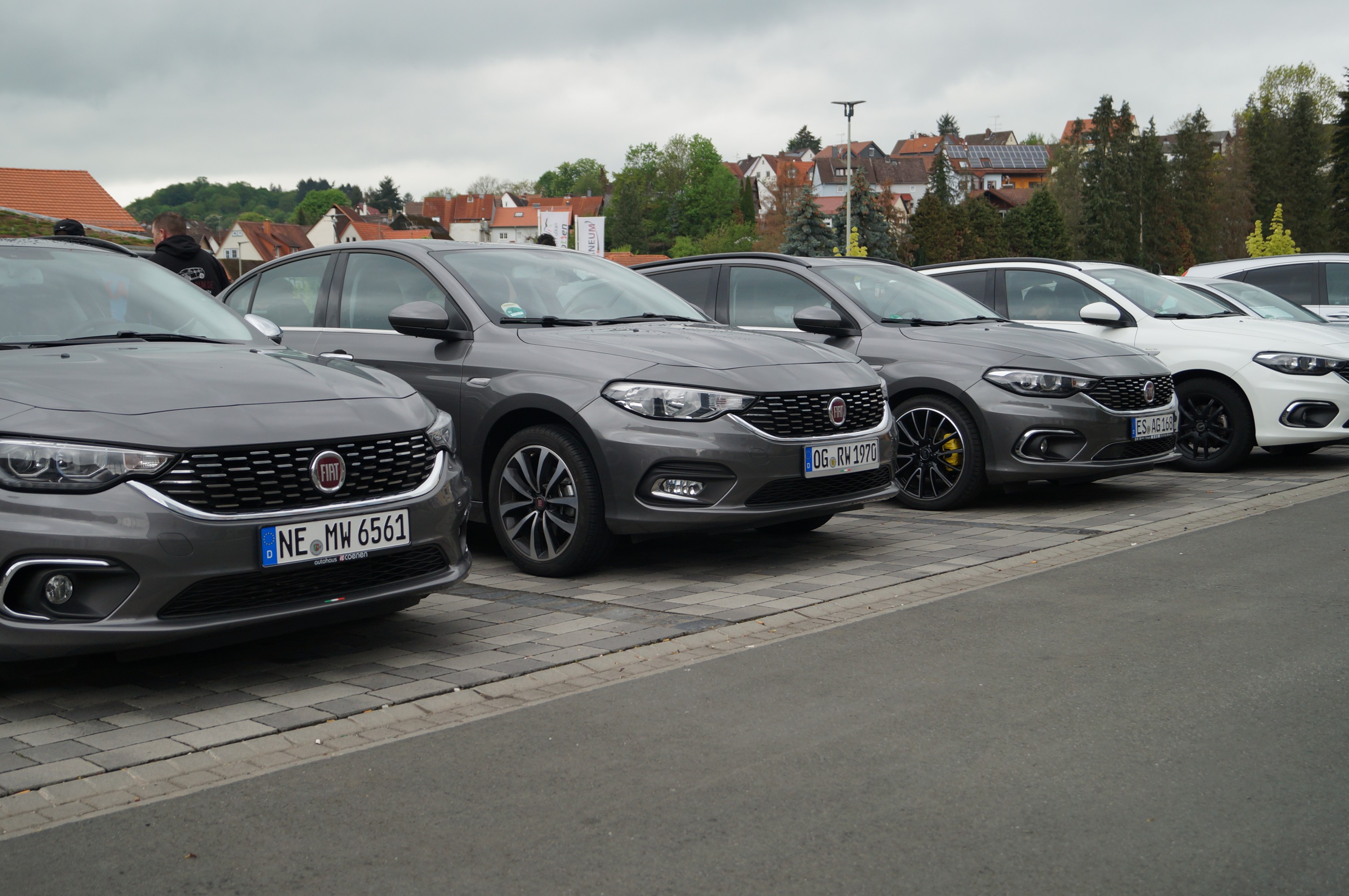 Auf der Parkplatz vom Parkhotel in Schotten