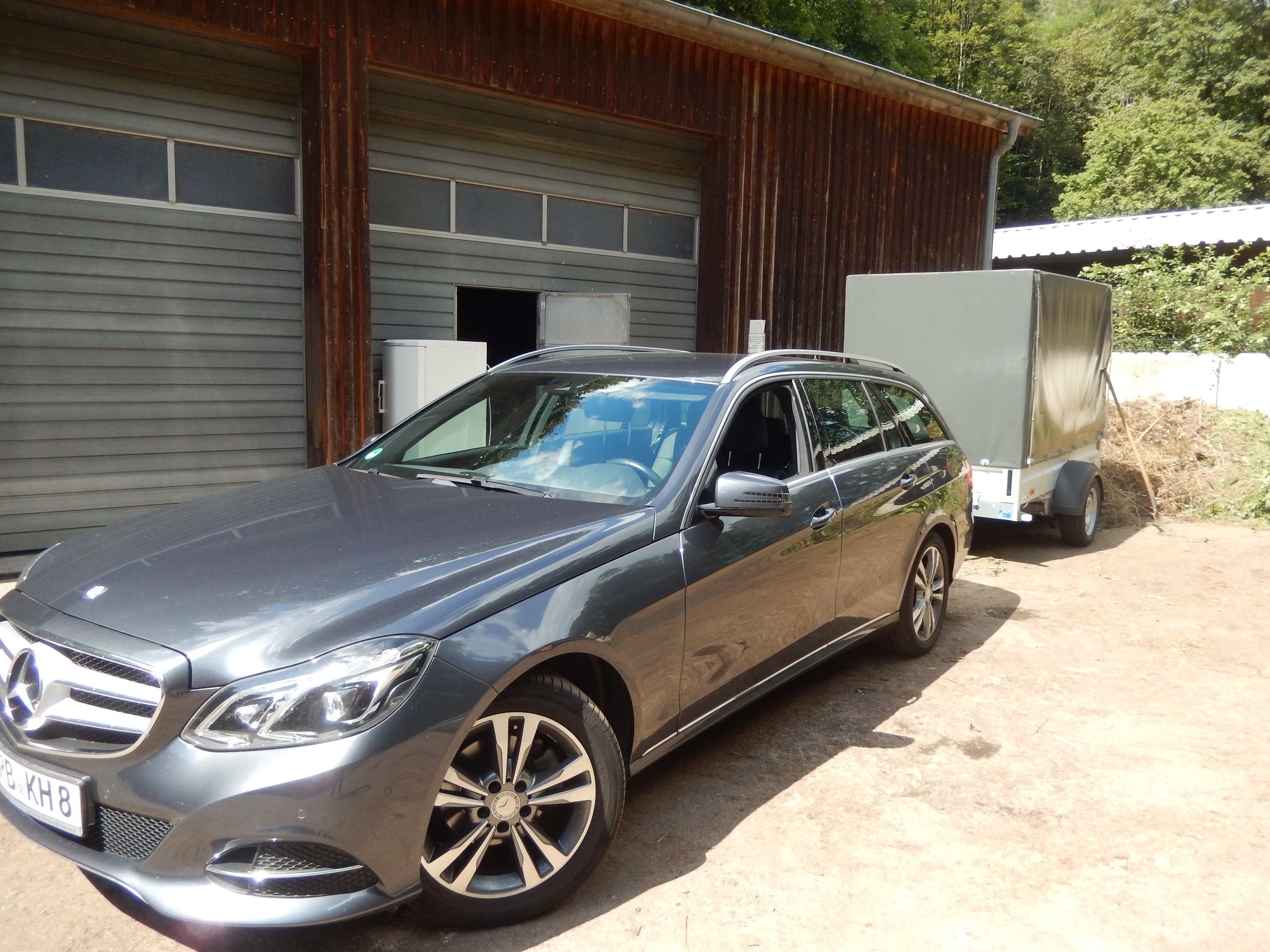 Mit dem Mercedes (und Petra) zur Grünschnittdepo