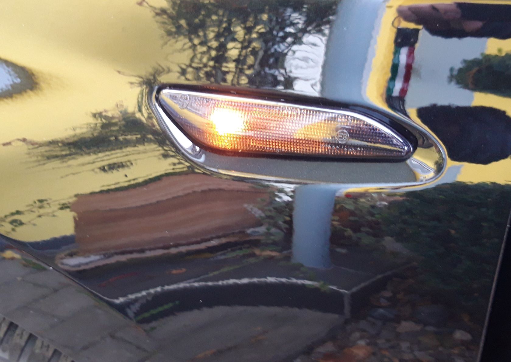 Schwarze Seitenblinker