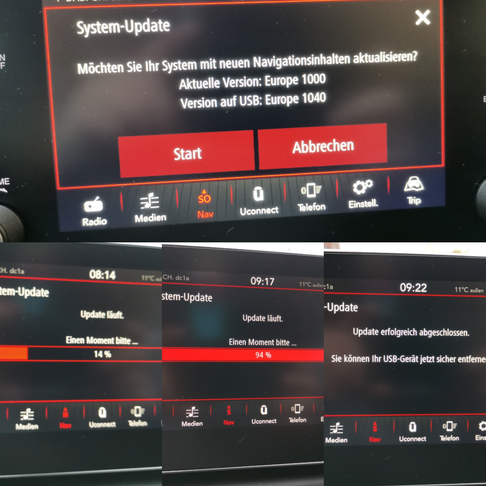 Update TomTom 1040 erfolgreich