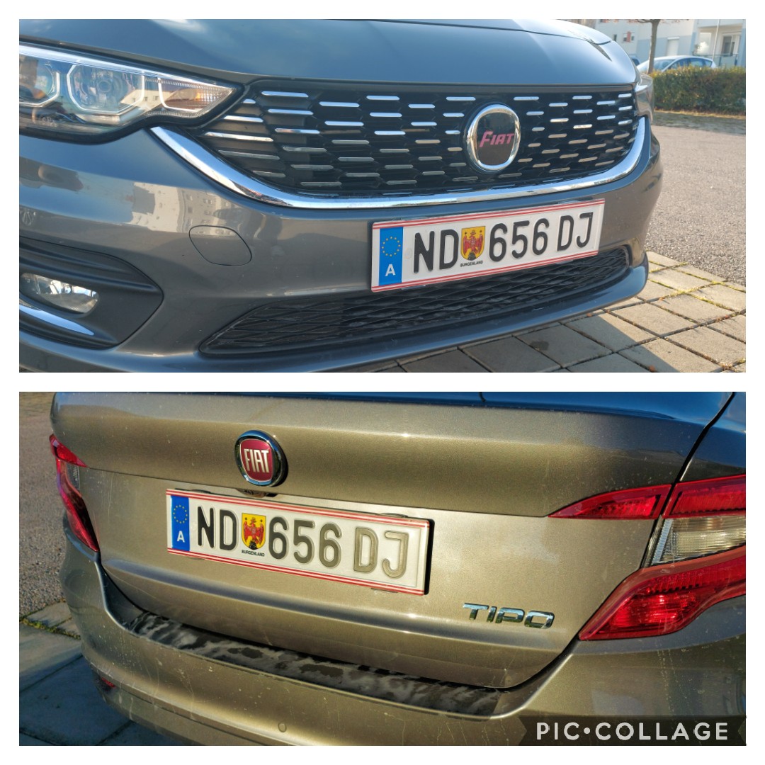 Rahmenlose Kennzeichenhalterung