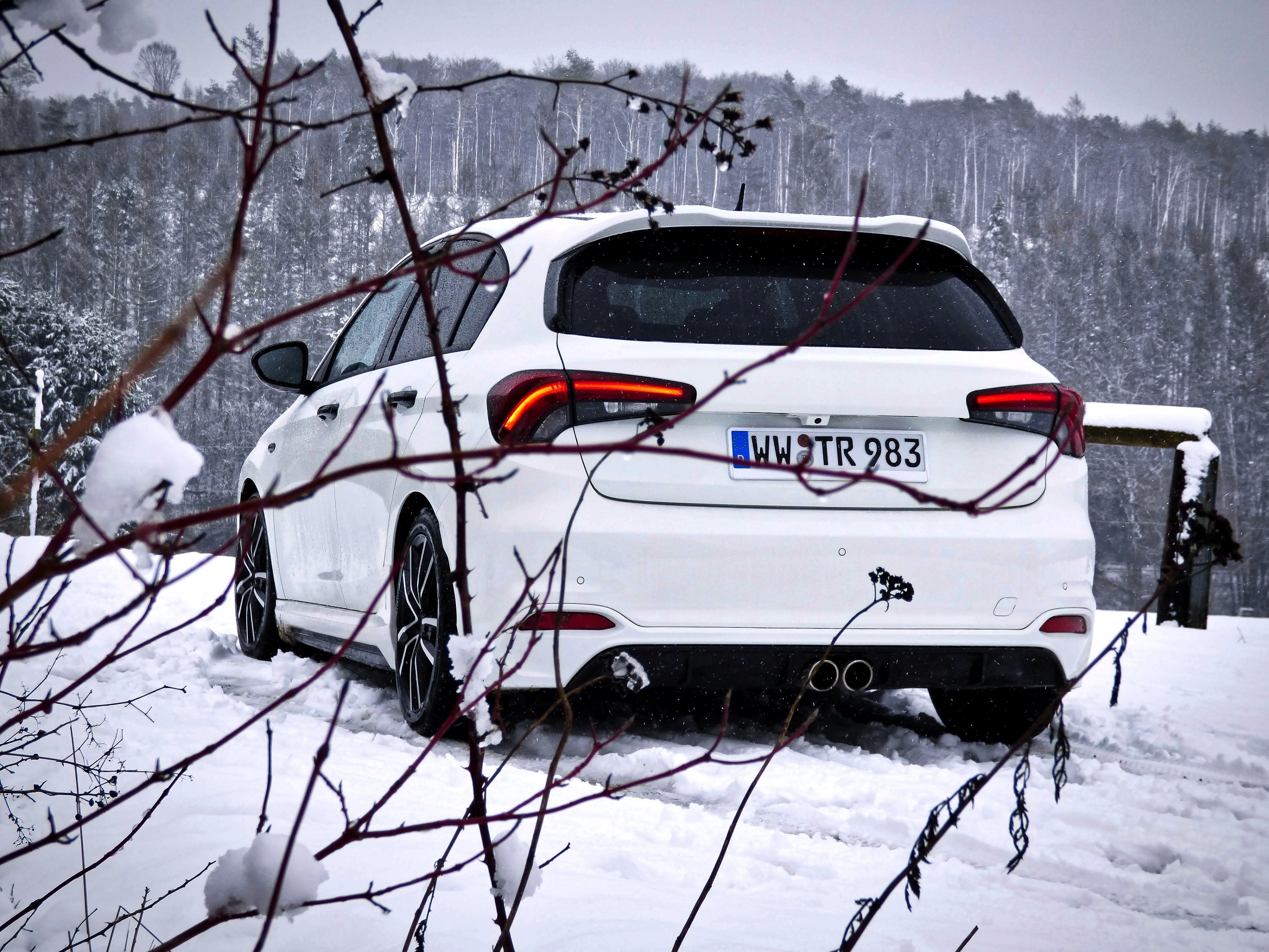 Erste Ausfahrt im Schnee für meinen Tipo.