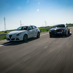 Giulietta and Brera rolling shot front