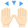 Person Raising Both Hands In Celebration Tone 1 :1f64c-1f3fb: